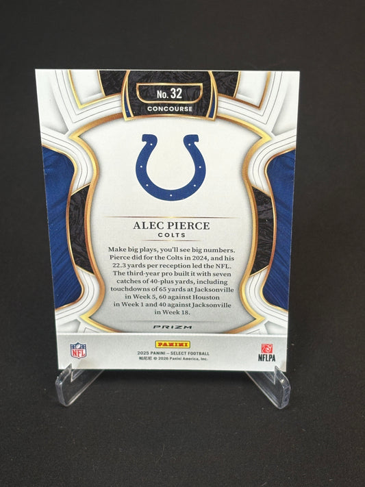 Alec Pierce Select 2025 "Silver" Indianapolis Colts
