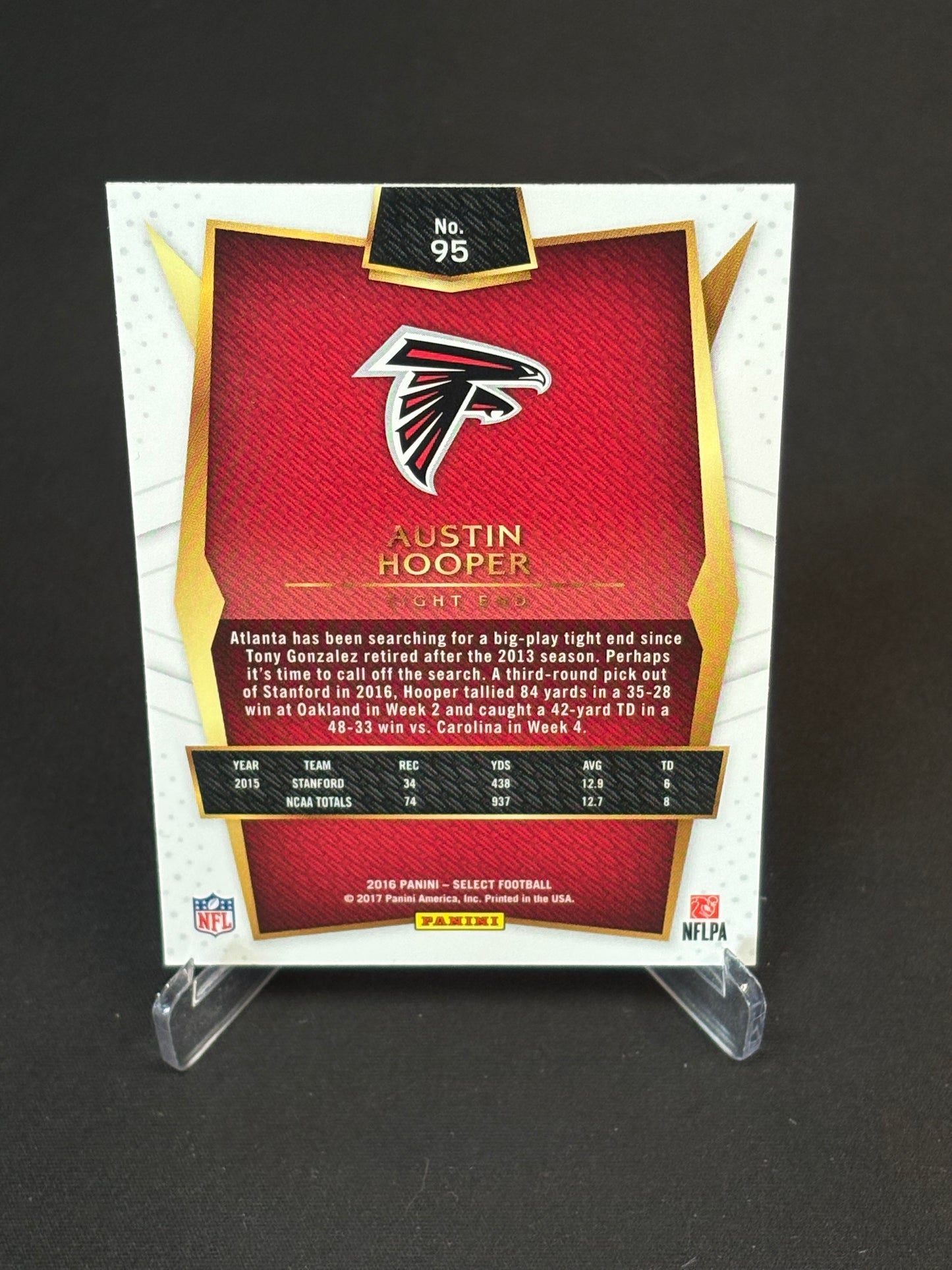 Austin Hooper RC Select 2016 "Silver" Atlanta Falcons