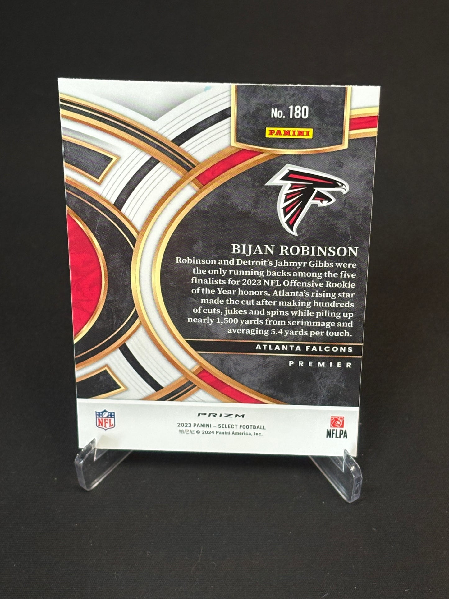 Bijan Robinson RC Select 2023 "Silver" Atlanta Falcons