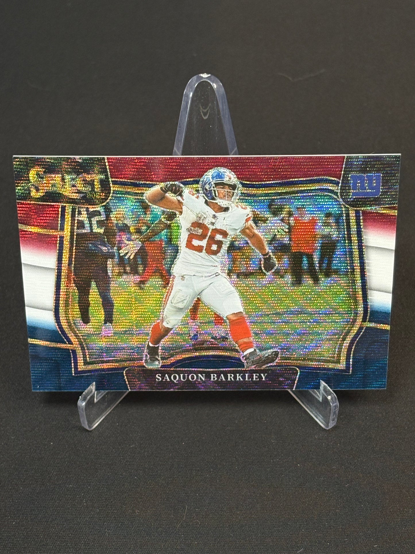 Saquon Barkley Select 2022 "Blue White Red  Alpha 01/75" New York Giants
