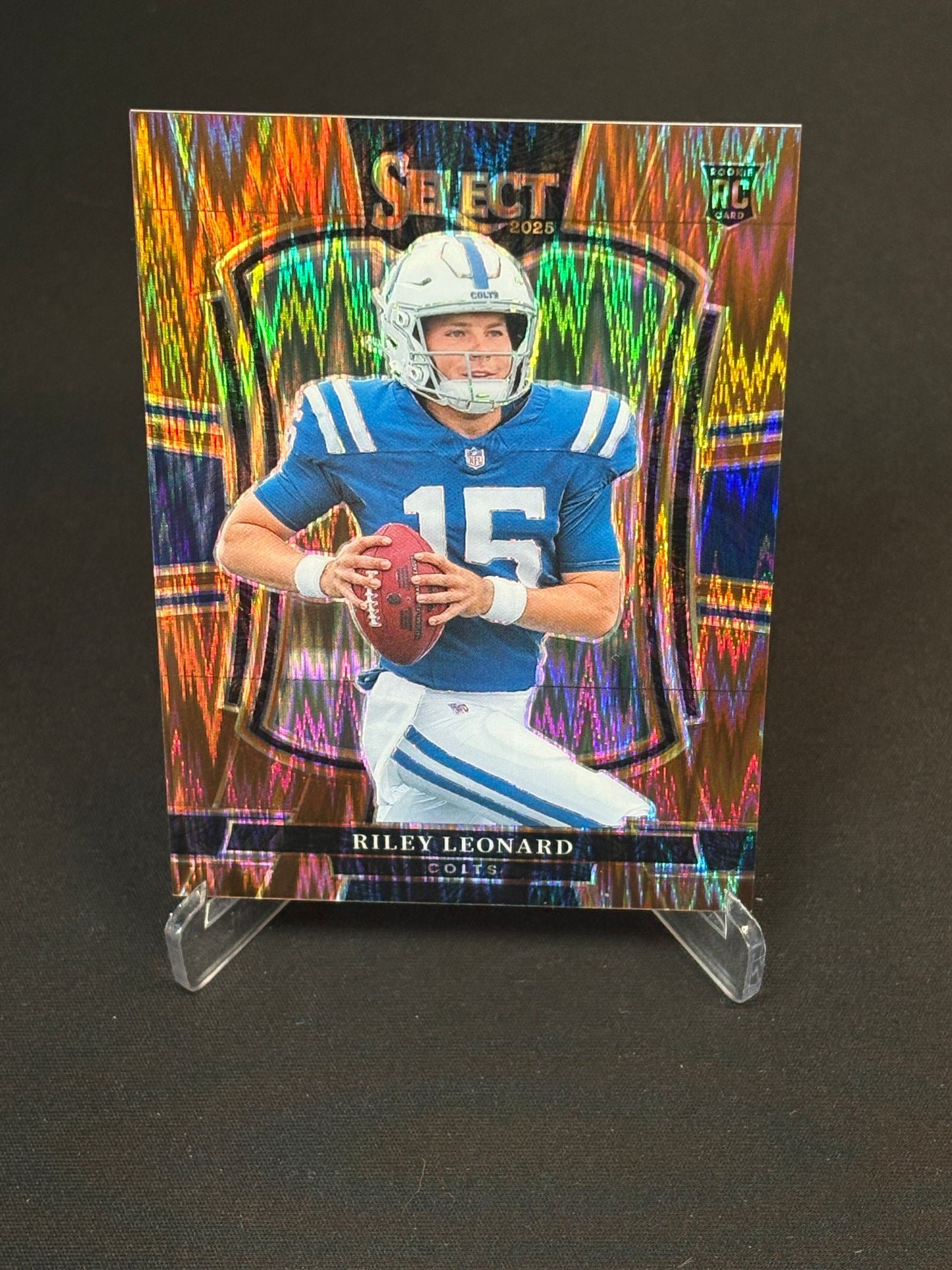 Riley Leonard RC Select 2025 "Copper Prizm Shock 441/899" Indianapolis Colts