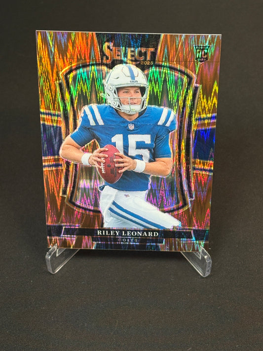 Riley Leonard RC Select 2025 "Copper Prizm Shock 441/899" Indianapolis Colts
