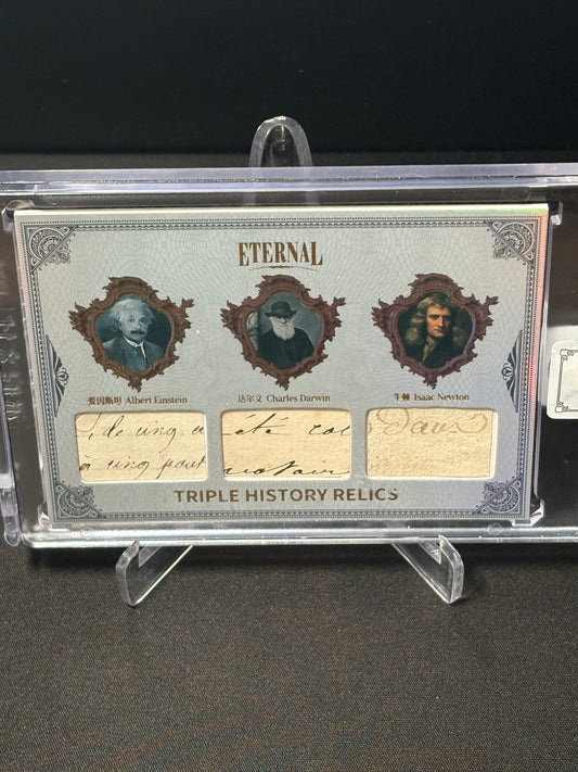 Einstein/Darwin/Newton Triple Memo 2024 Eternal Cuts "World Celebrities /50"