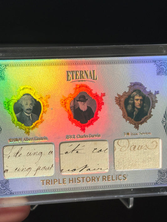 Einstein/Darwin/Newton Triple Memo 2024 Eternal Cuts "World Celebrities /50"