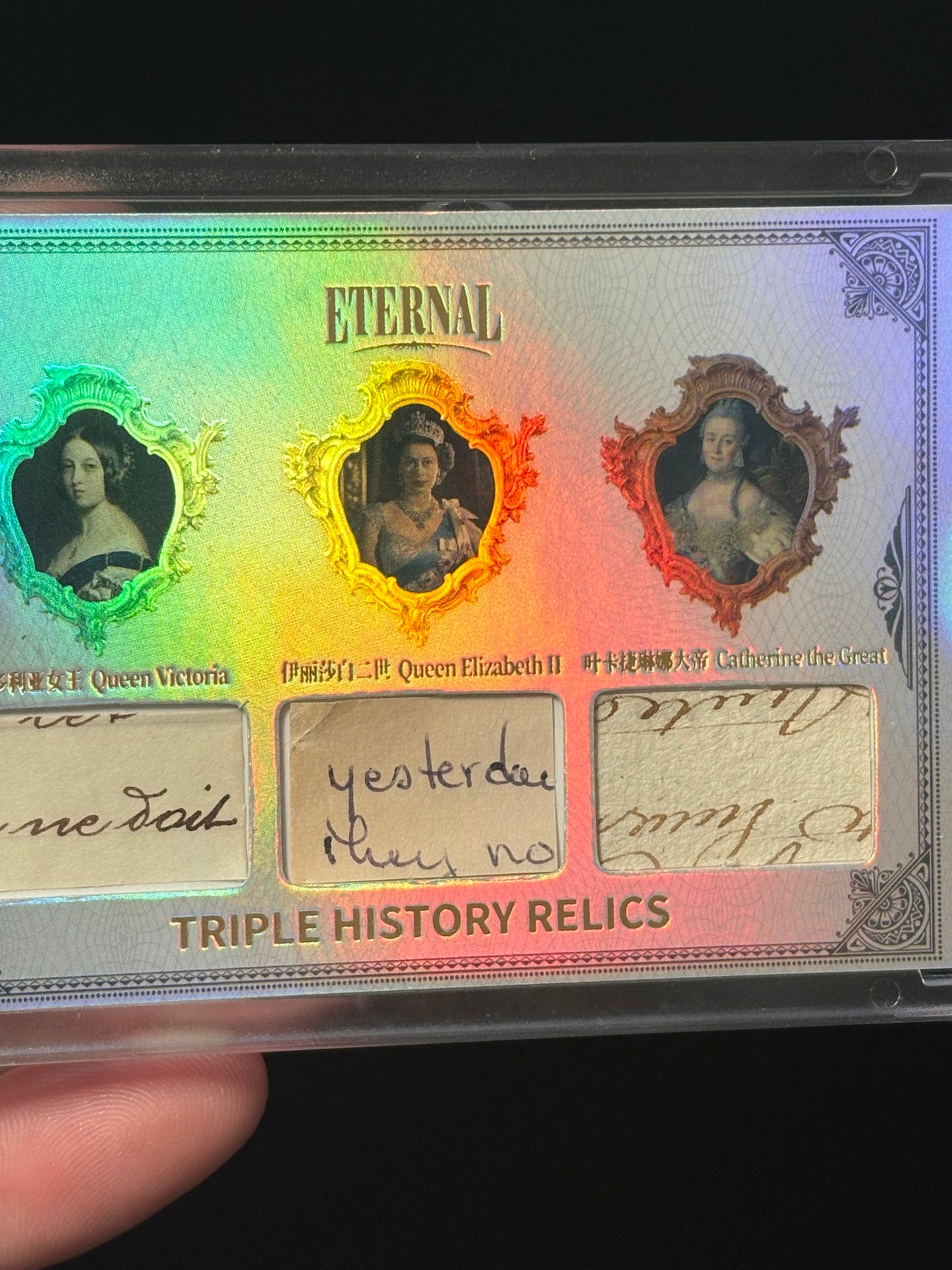 Reine Victoria/Reine Elizabeth 2/Catherine La Grande Triple Memo 2024 Eternal Cuts "World Celebrities /50"