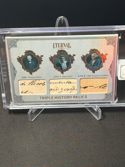 Edison/Marie Curie/B.Franklin Triple Memo 2024 Eternal Cuts "World Celebrities /50"