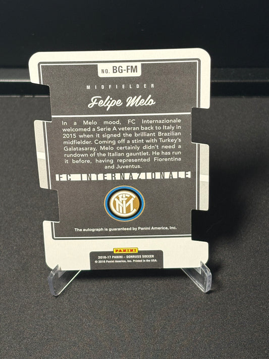 Felipe Melo Donruss Soccer 2016/17 Auto /99 "The Beautiful Game" Inter Milan