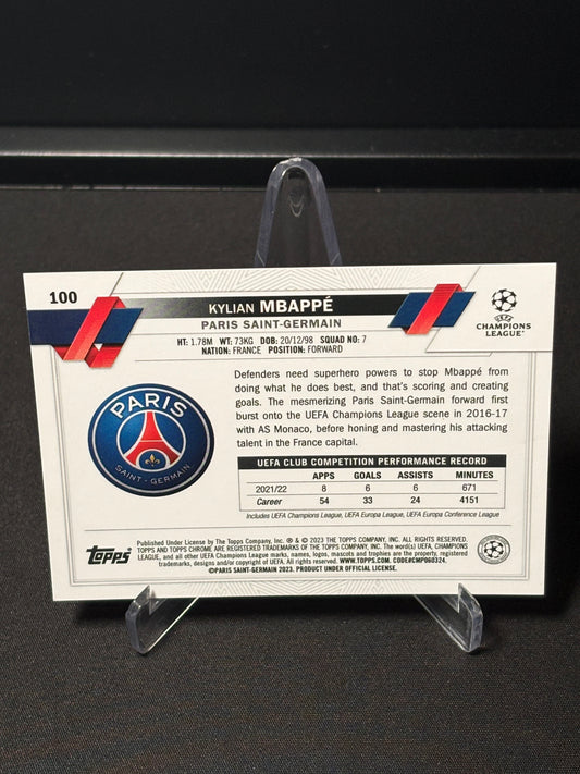 Kylian Mbappé Topps Sapphire 2023 "Base" PSG