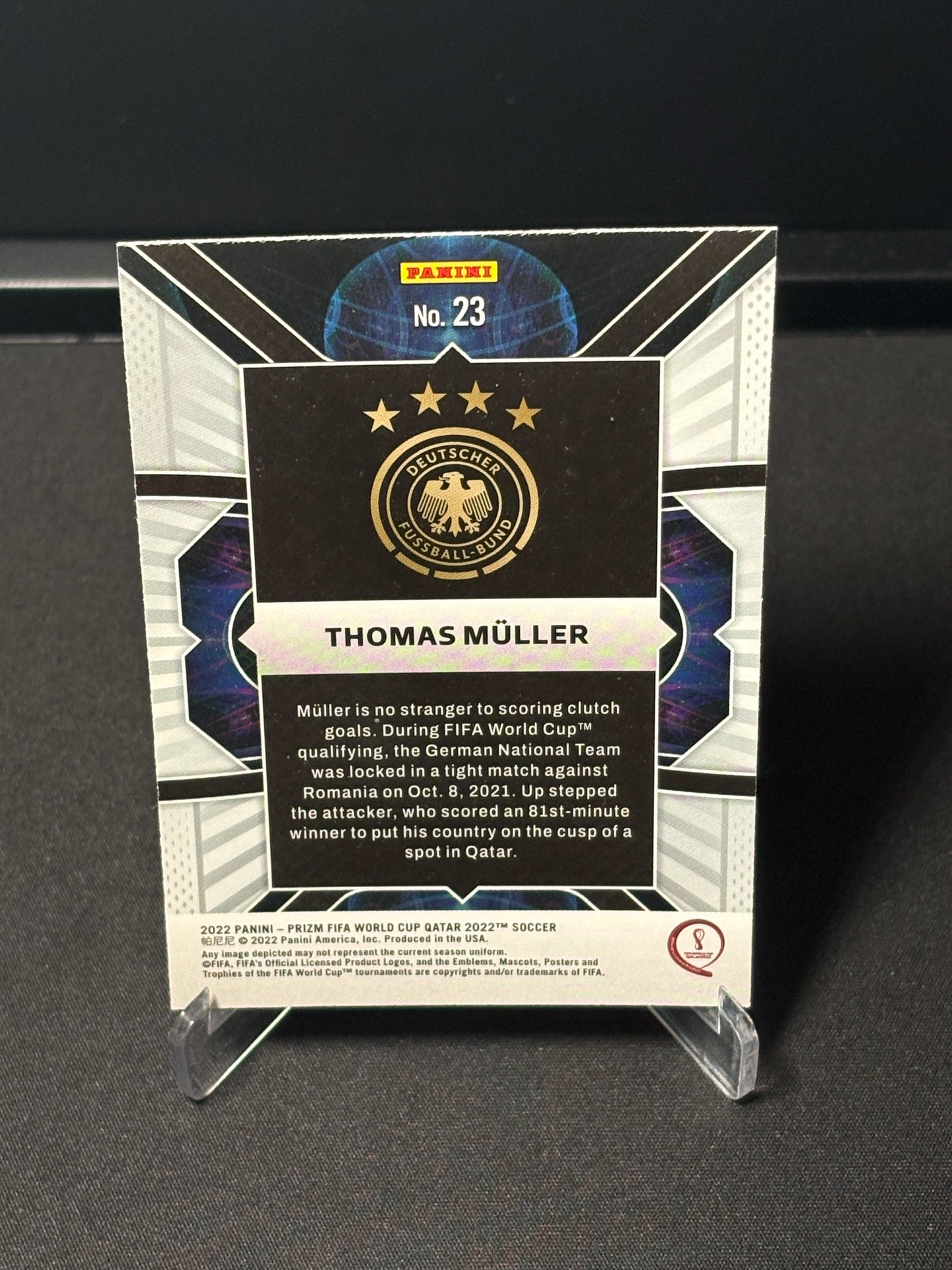 Thomas Muller Panini Prizm World Cup 2022 "Phenomenon" Allemagne