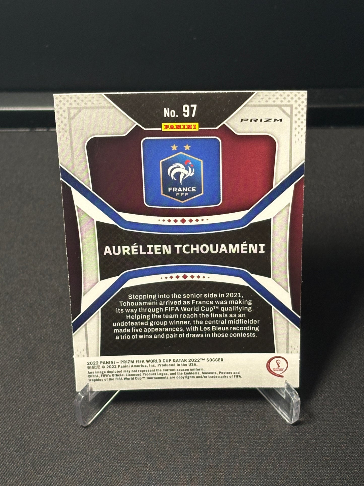 Aurelien Tchouameni RC Panini Prizm World Cup 2022 "Hyper Prizm" France