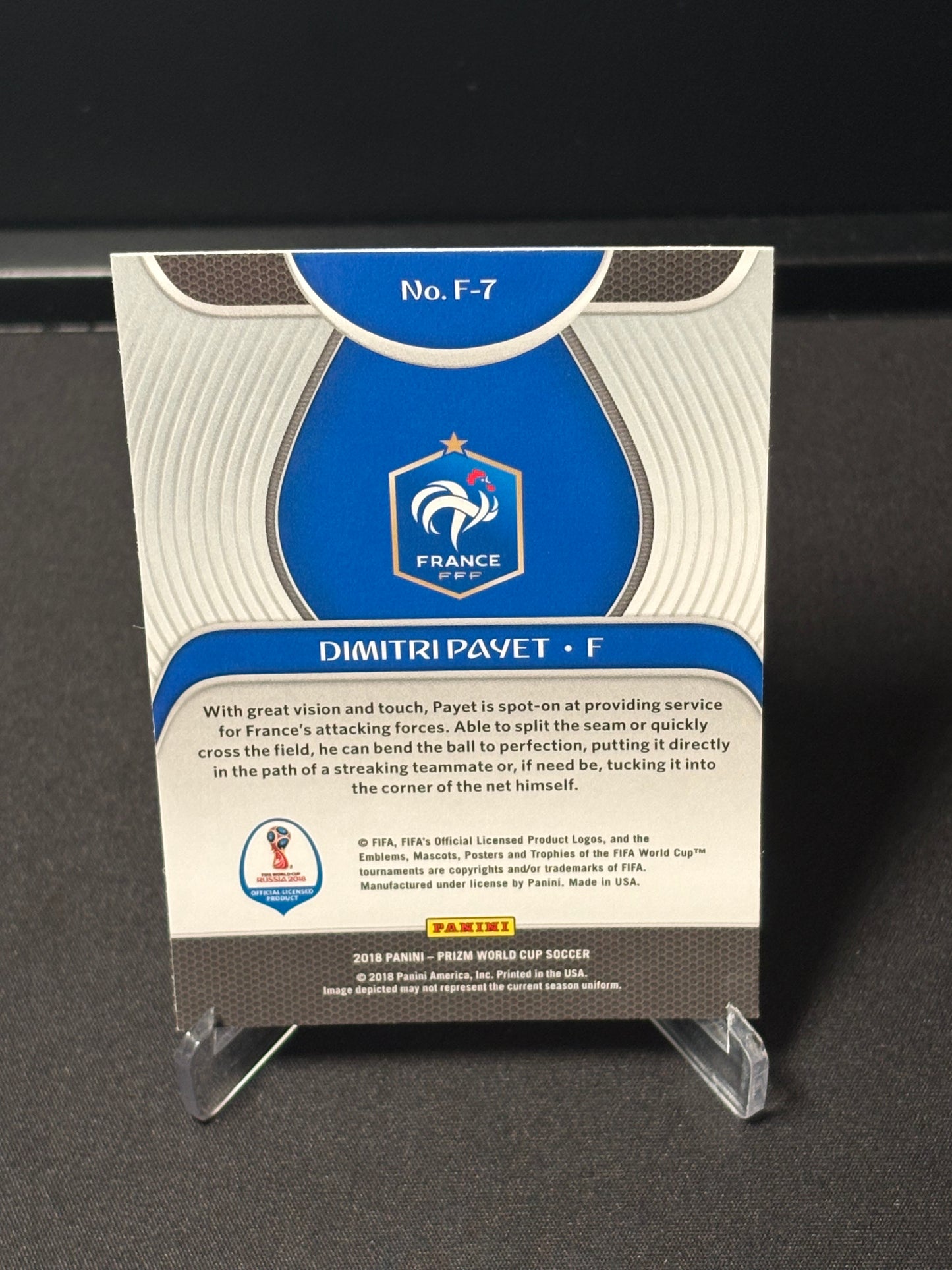 Dimitry Payet Panini Prizm World Cup 2018 "Fundamentals" France