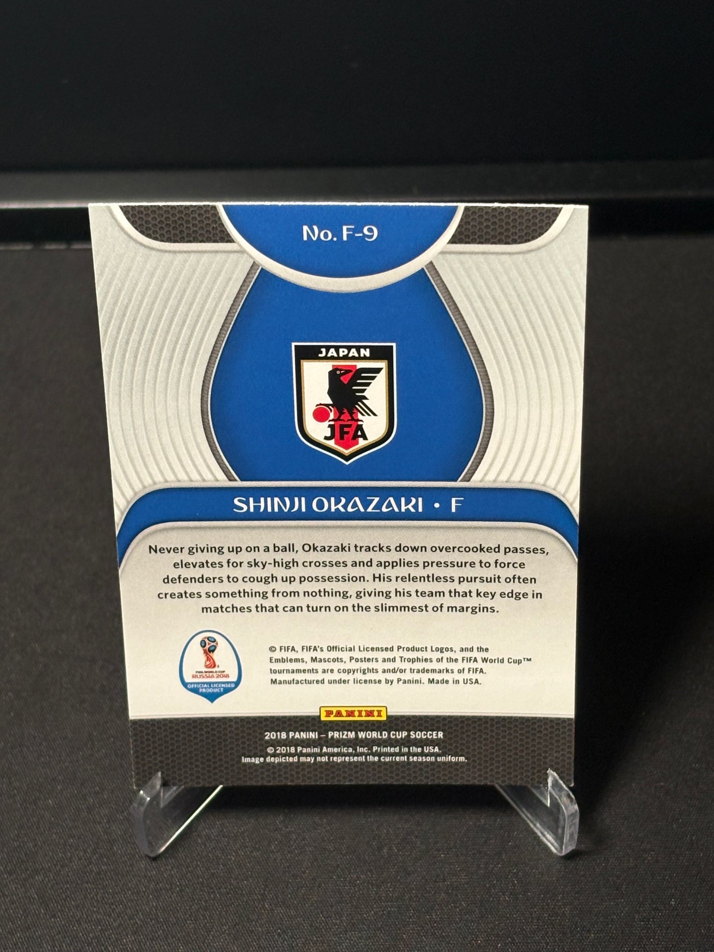 Shinji Okazaki Panini Prizm World Cup 2018 "Fundamentals" Japon