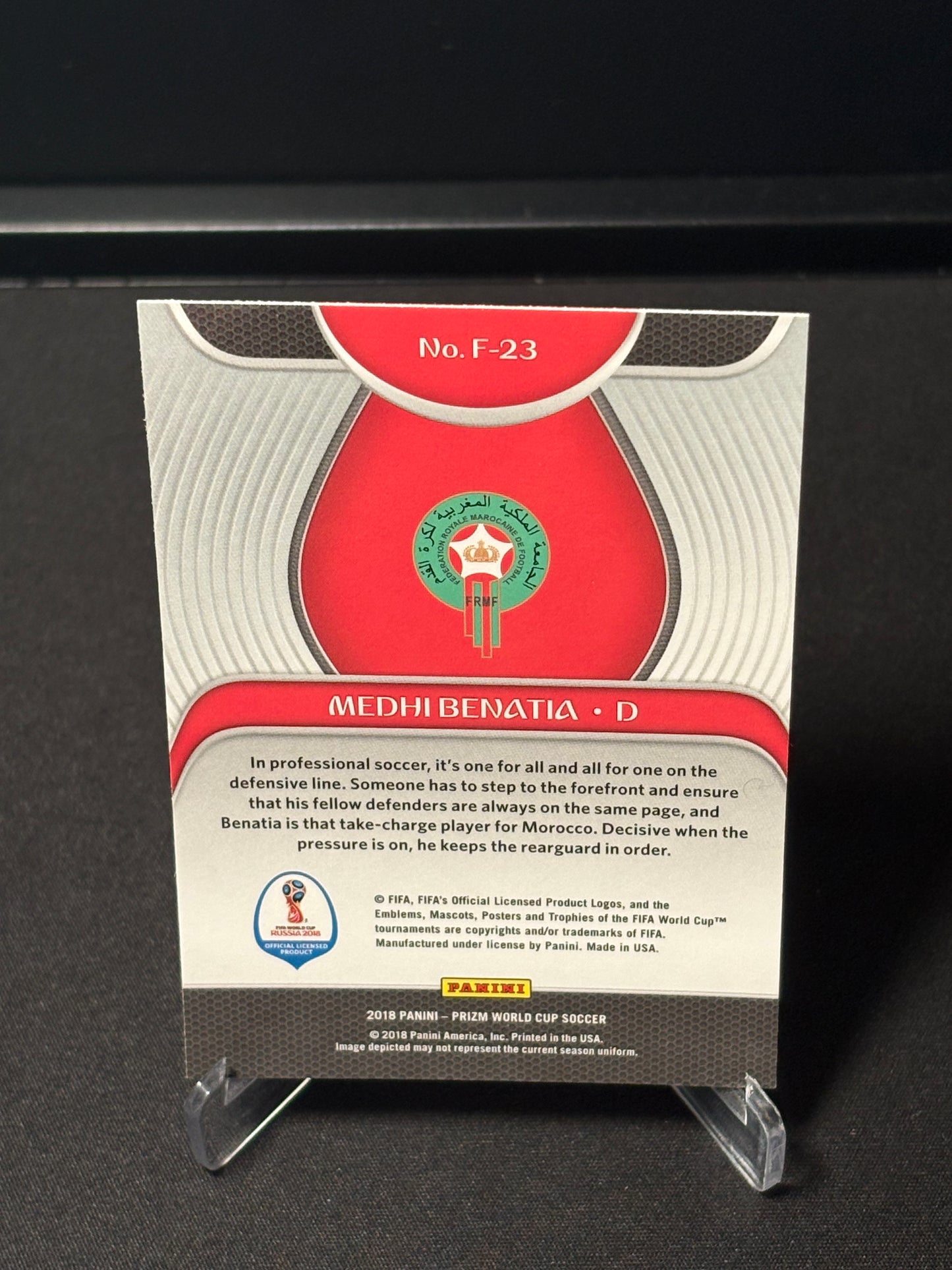 Medhi Benatia Panini Prizm World Cup 2018 "Fundamentals" Maroc