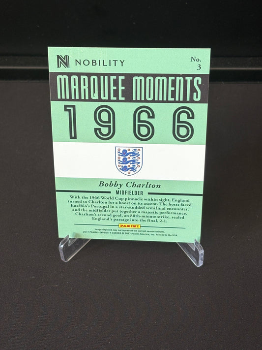 Bobby Charlton Panini Nobility 2017 "Marquee Moments" Angleterre
