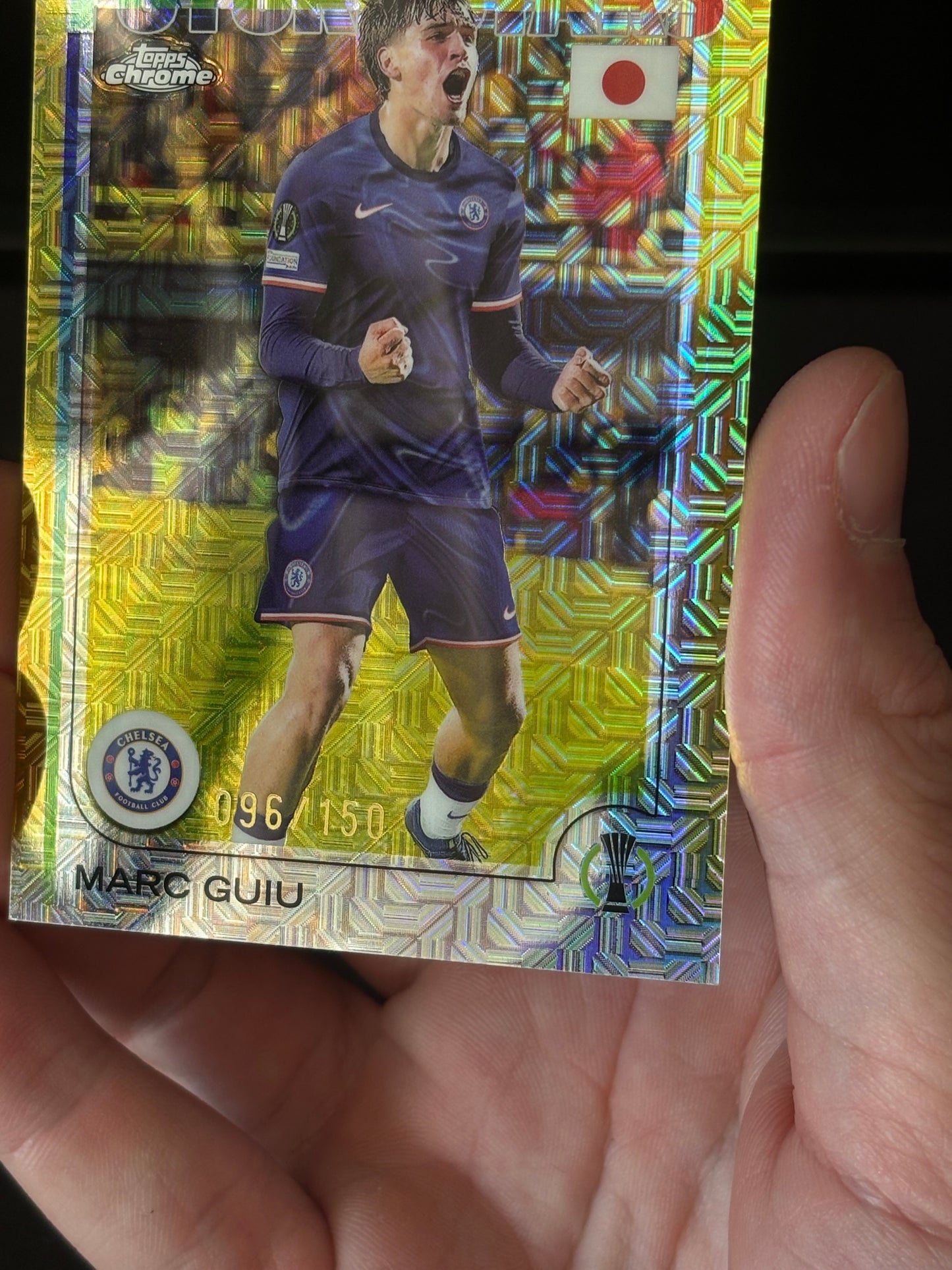 Marc Guiu Topps Chrome "Asia Yellow Mojo /150" Chelsea