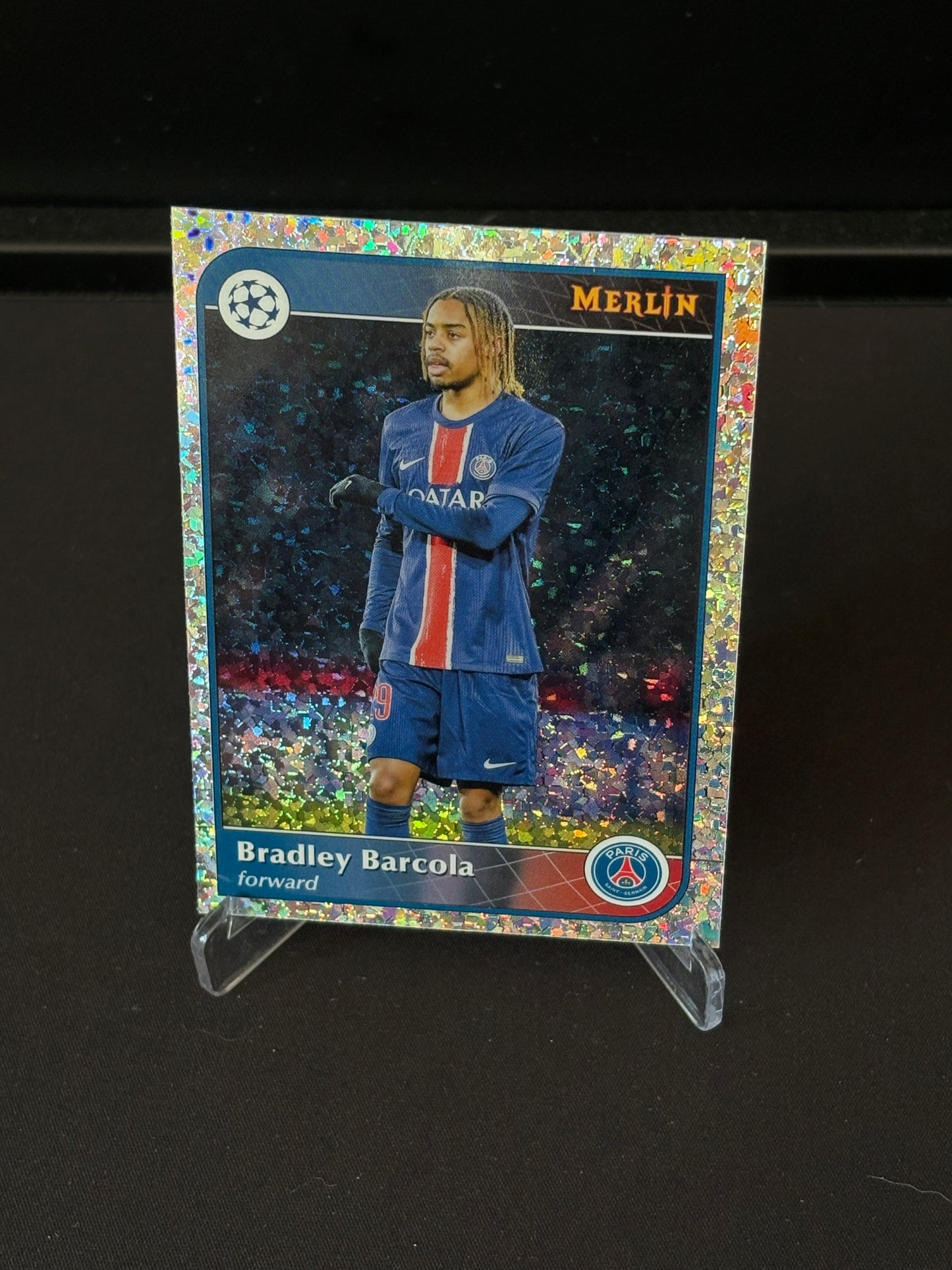 Bradley Barcola Topps Merlin "Mini Diamonds" PSG