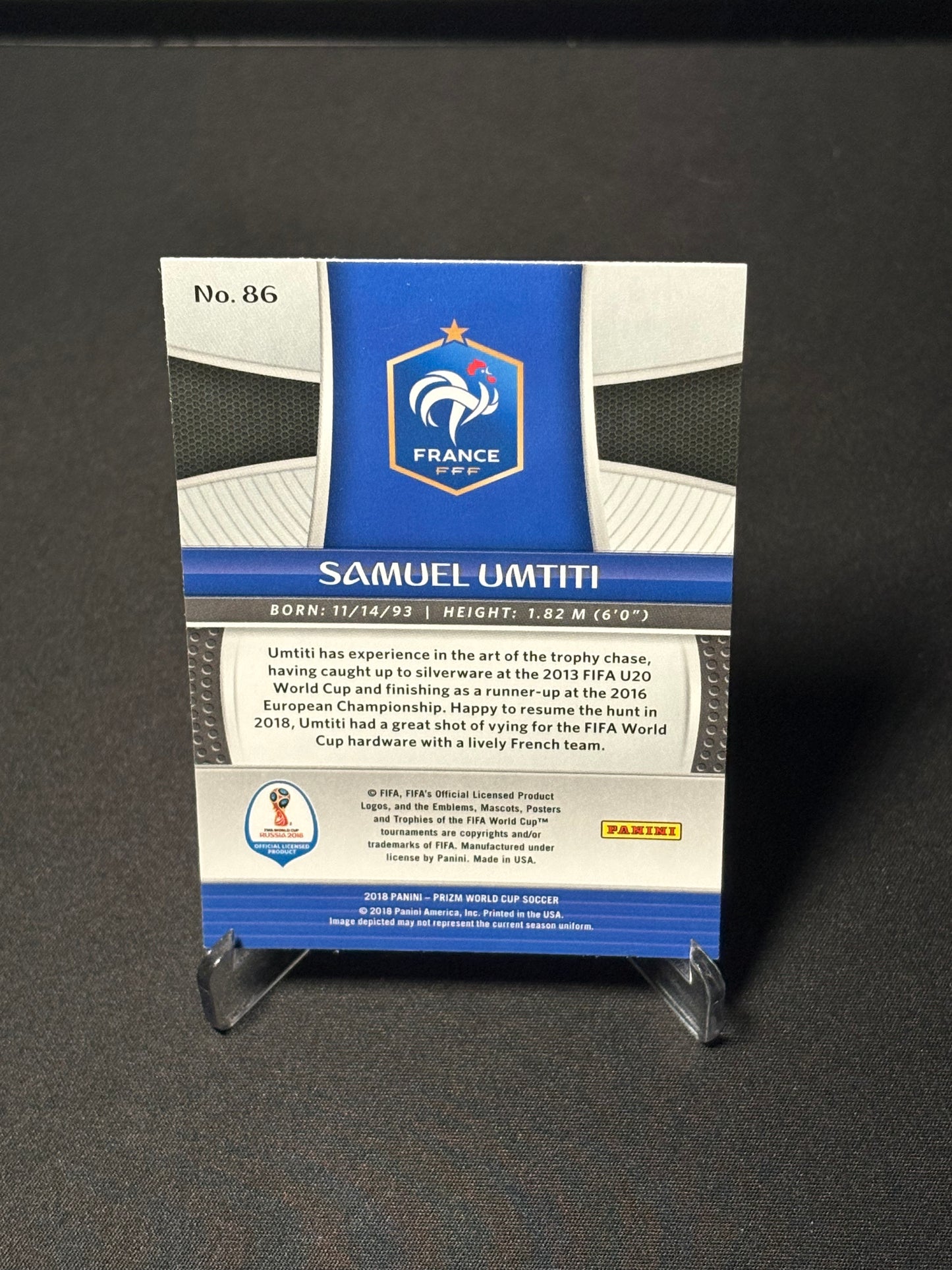 Samuel Umtiti Panini Prizm World Cup 2018 "Base" France