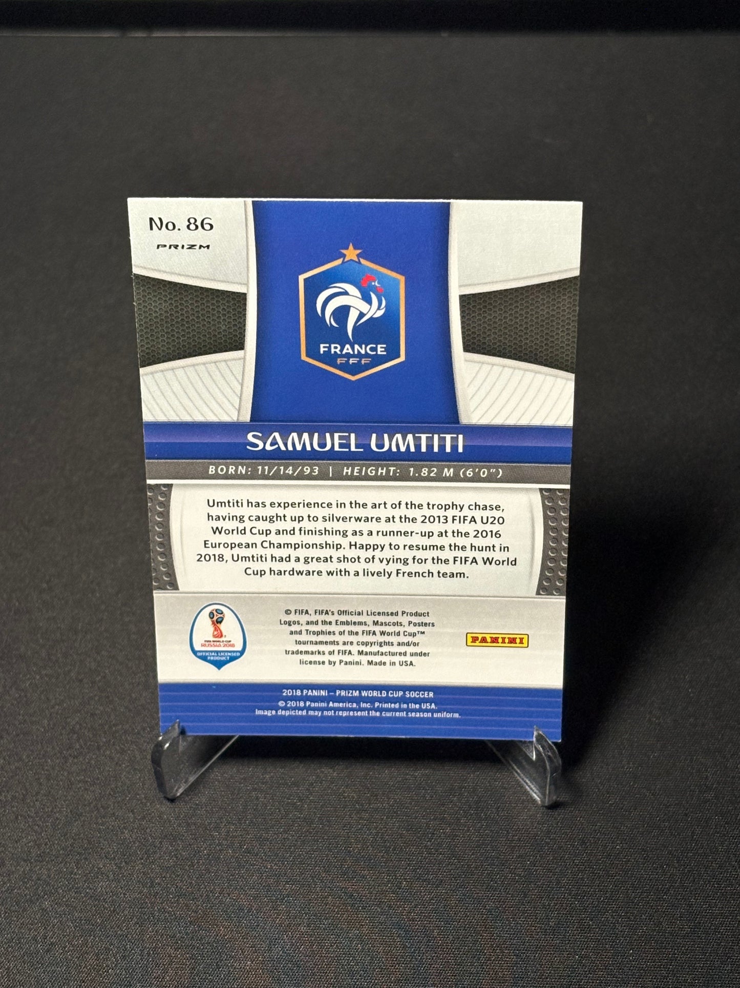 Samuel Umtiti Panini Prizm World Cup 2018 "Hyper" France