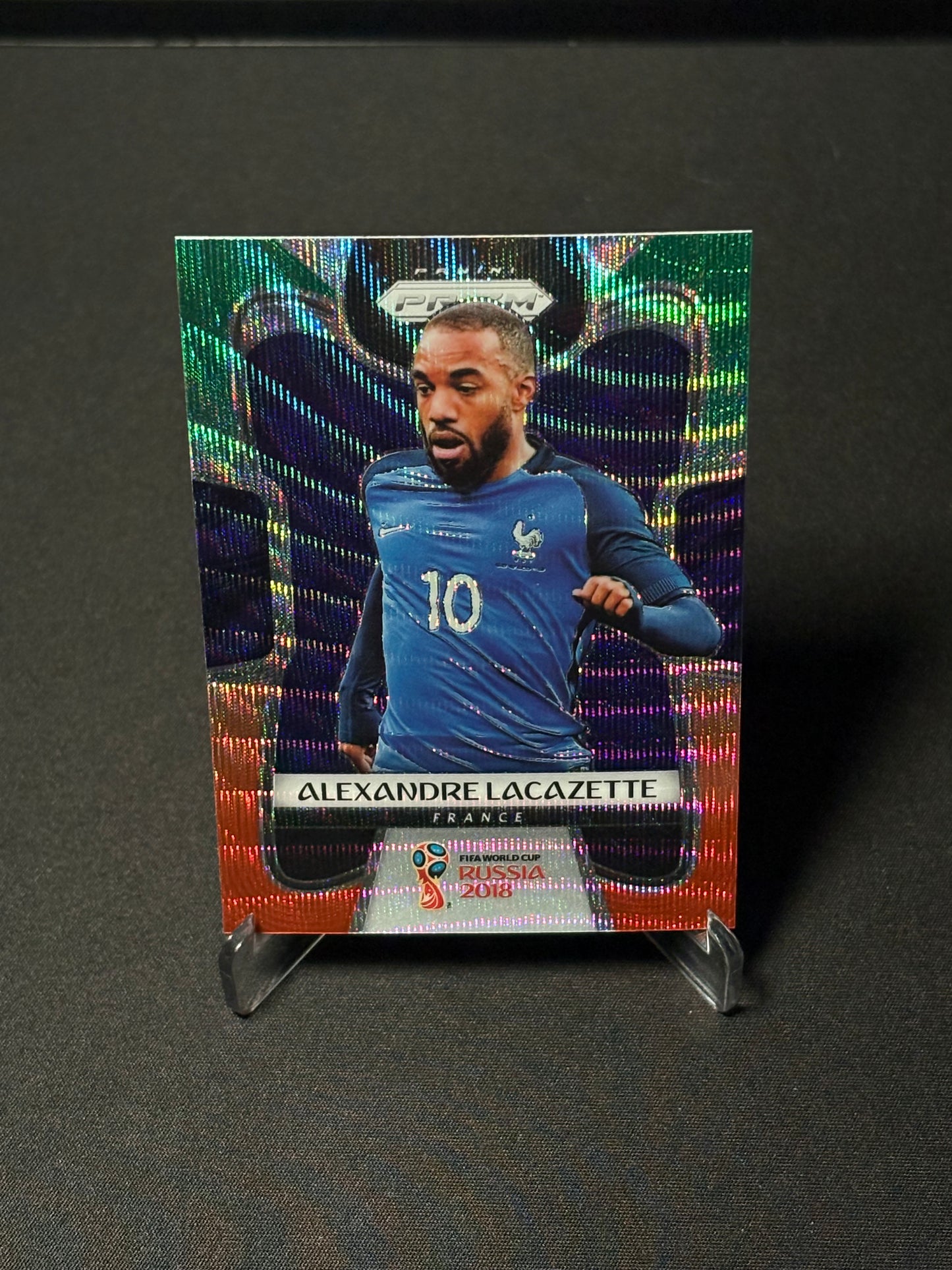 Alexandre Lacazette Panini Prizm World 2018 "Green and Orange" France