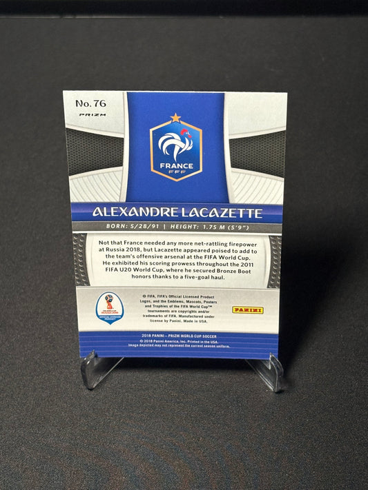 Alexandre Lacazette Panini Prizm World 2018 "Green and Orange" France