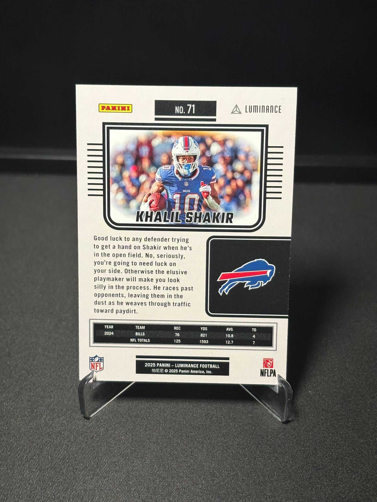 Khalil Shakir Panini Luminance "Orange /50" Buffalo Bills