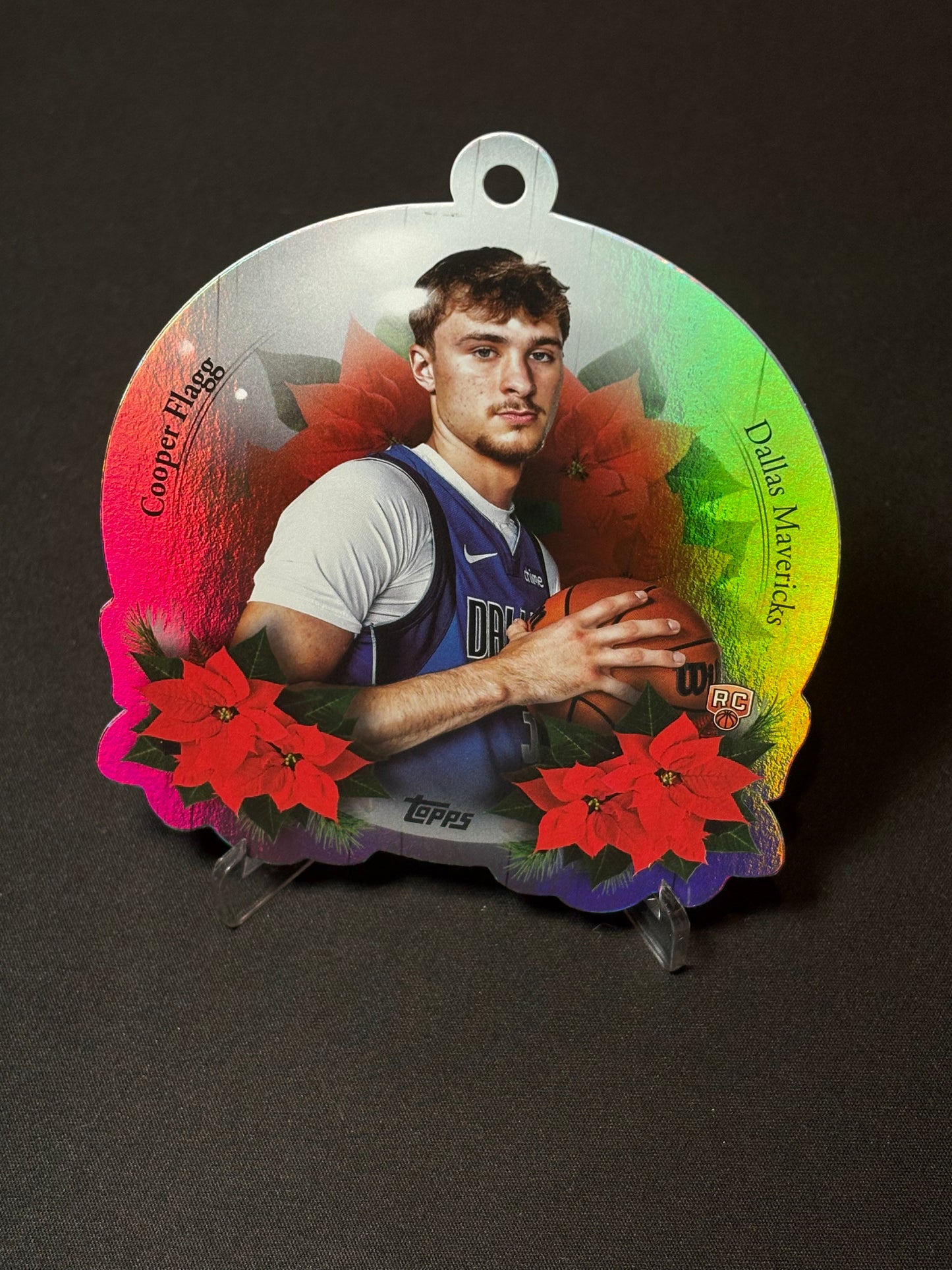 Cooper Flag RC Topps Flagship Holiday 2025 "Oversized Die Cut Ornament Card" Dallas Mavericks