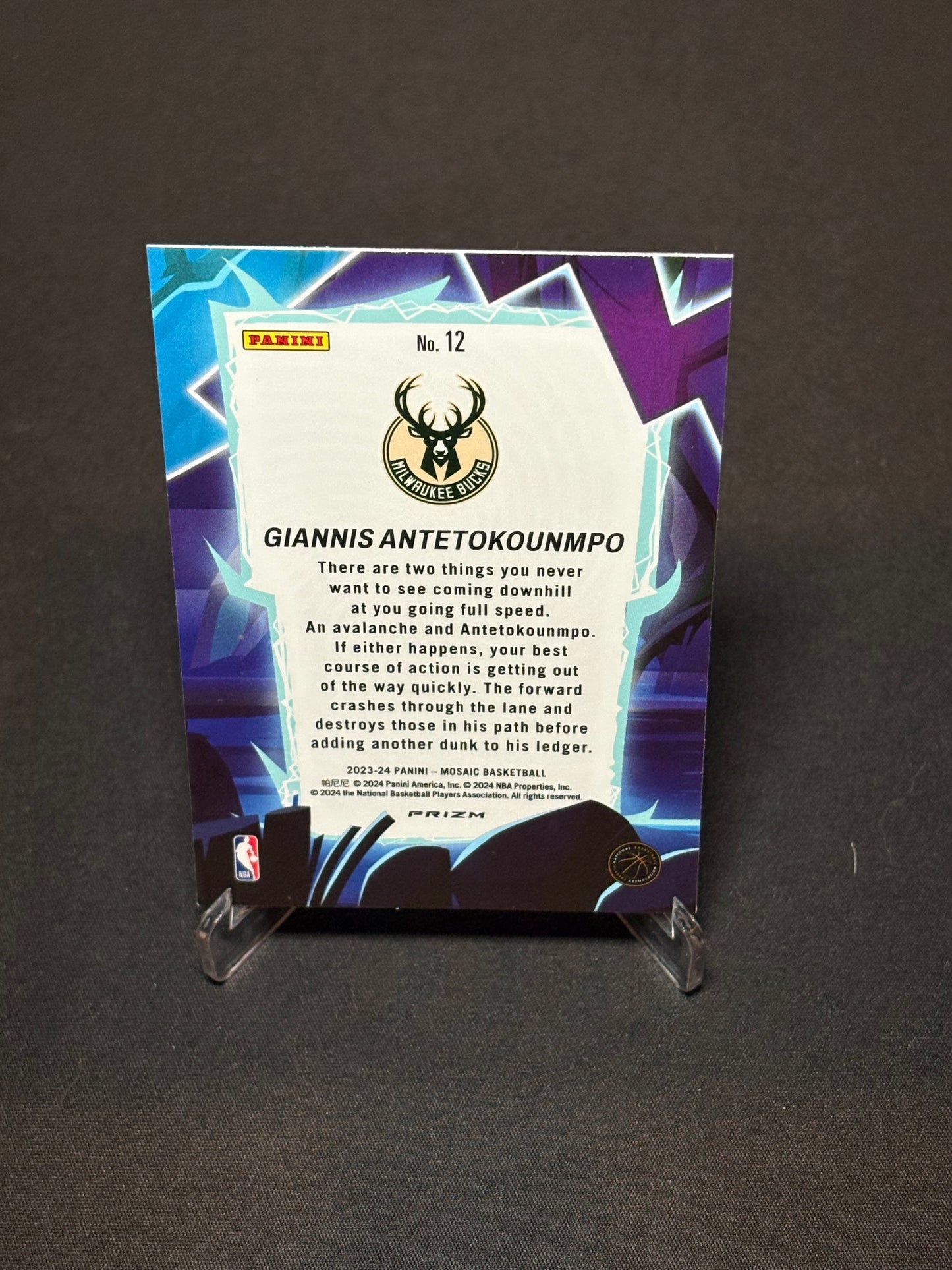 Giannis Antetokounmpo Panini Mosaic 2023 "Storm Chasers SSP" Milwaukee Bucks