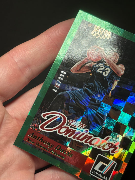 Anthony Davis Panini Donruss 2014-15 "Green Pandora /999 Elite Dominator" N.O Pelicans