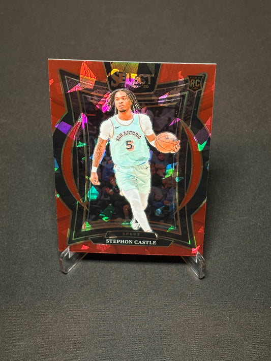 Stephon Castle RC Panini Select 2024 "Blue Silver" S.A Spurs