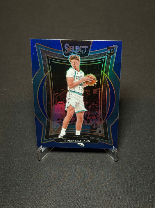 Tidjane Salaun RC Panini Select 2024 "Blue Prizm" Charlotte Hornets