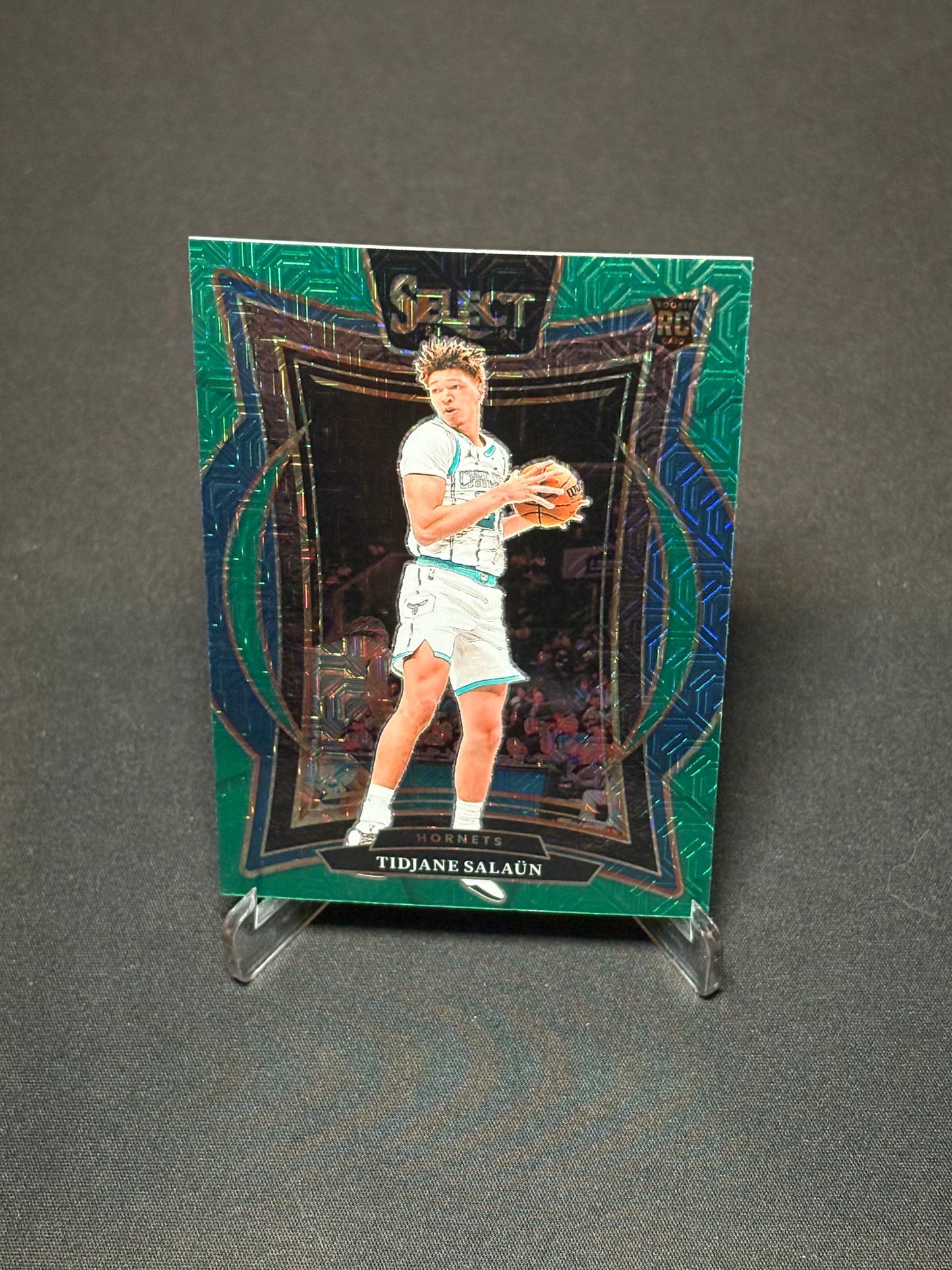 Tidjane Salaun RC Panini Select 2024 "Green Mojo" Charlotte Hornets