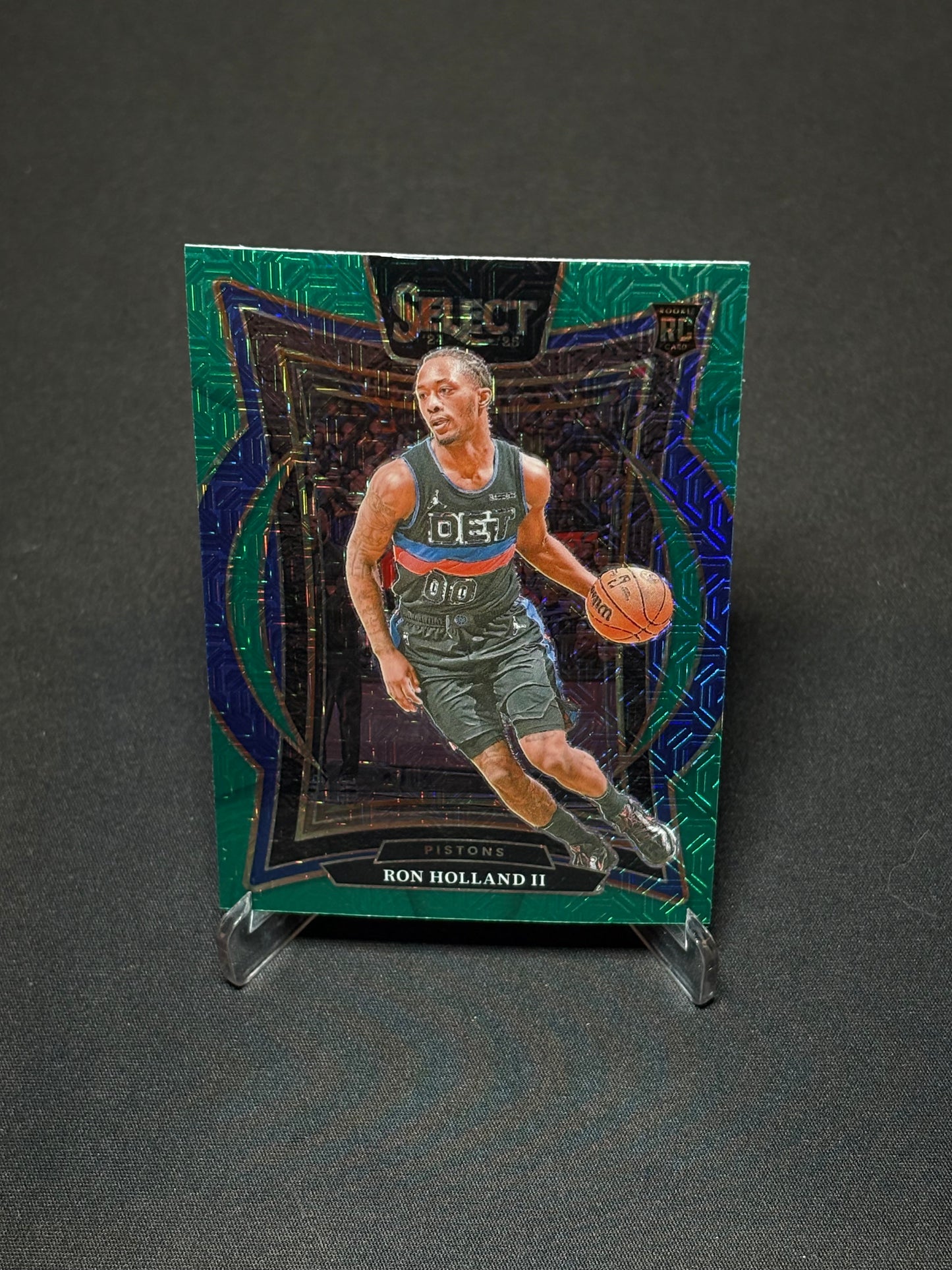 Ron Holland II RC Panini Select 2024 "Green Mojo" Detroit Pistons