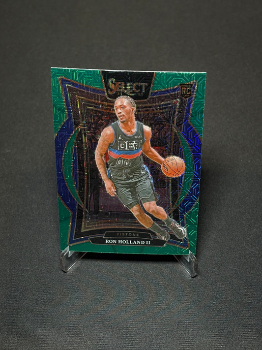 Ron Holland II RC Panini Select 2024 "Green Mojo" Detroit Pistons