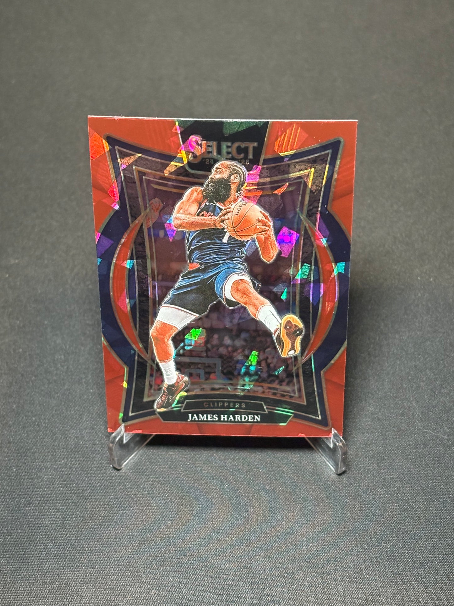 James Harden Panini Select 2024 "Red Cracked" L.A Clippers