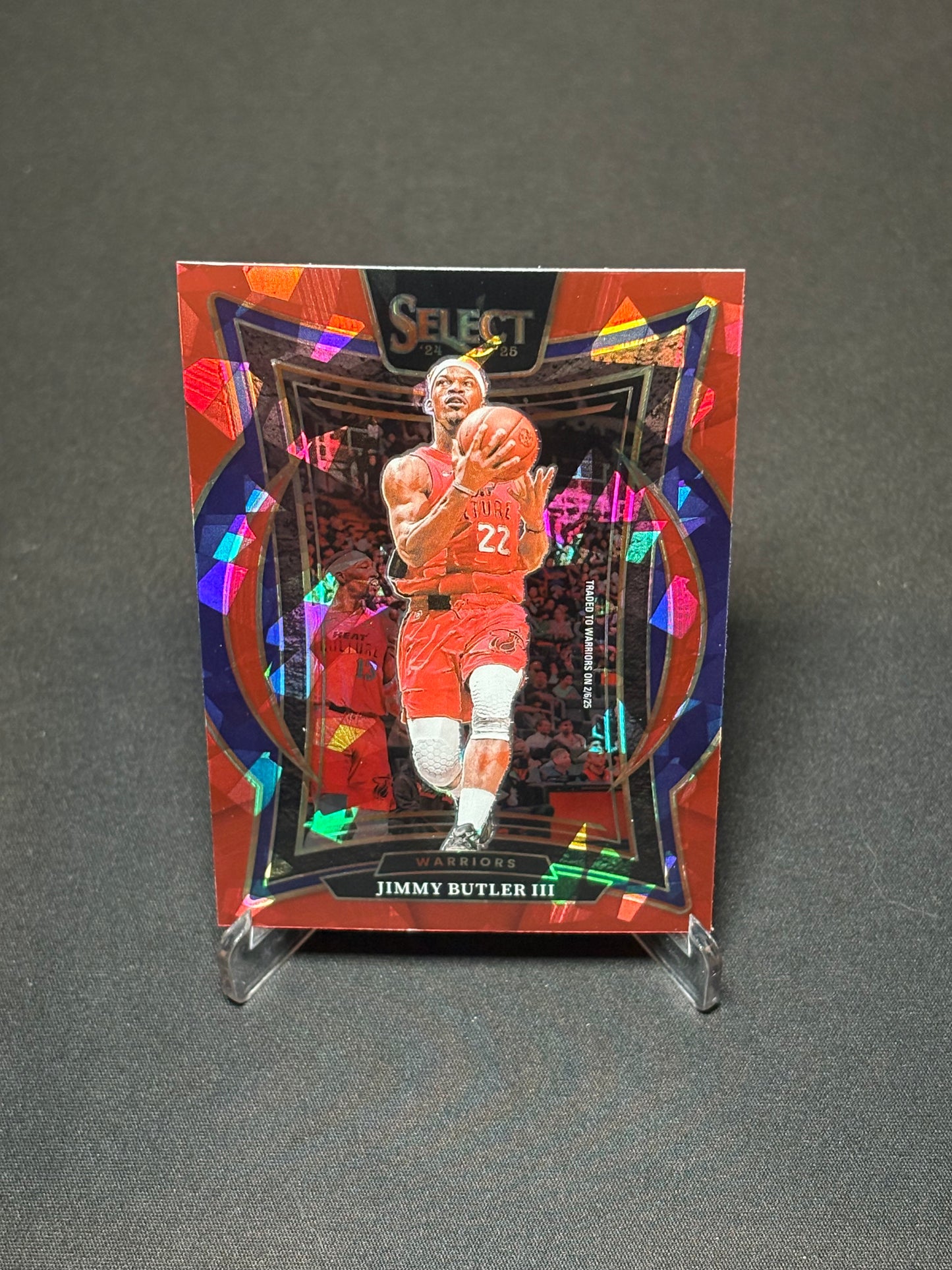 Jimmy Butler  III Panini Select 2024 "Red Cracked" Golden State Warriors