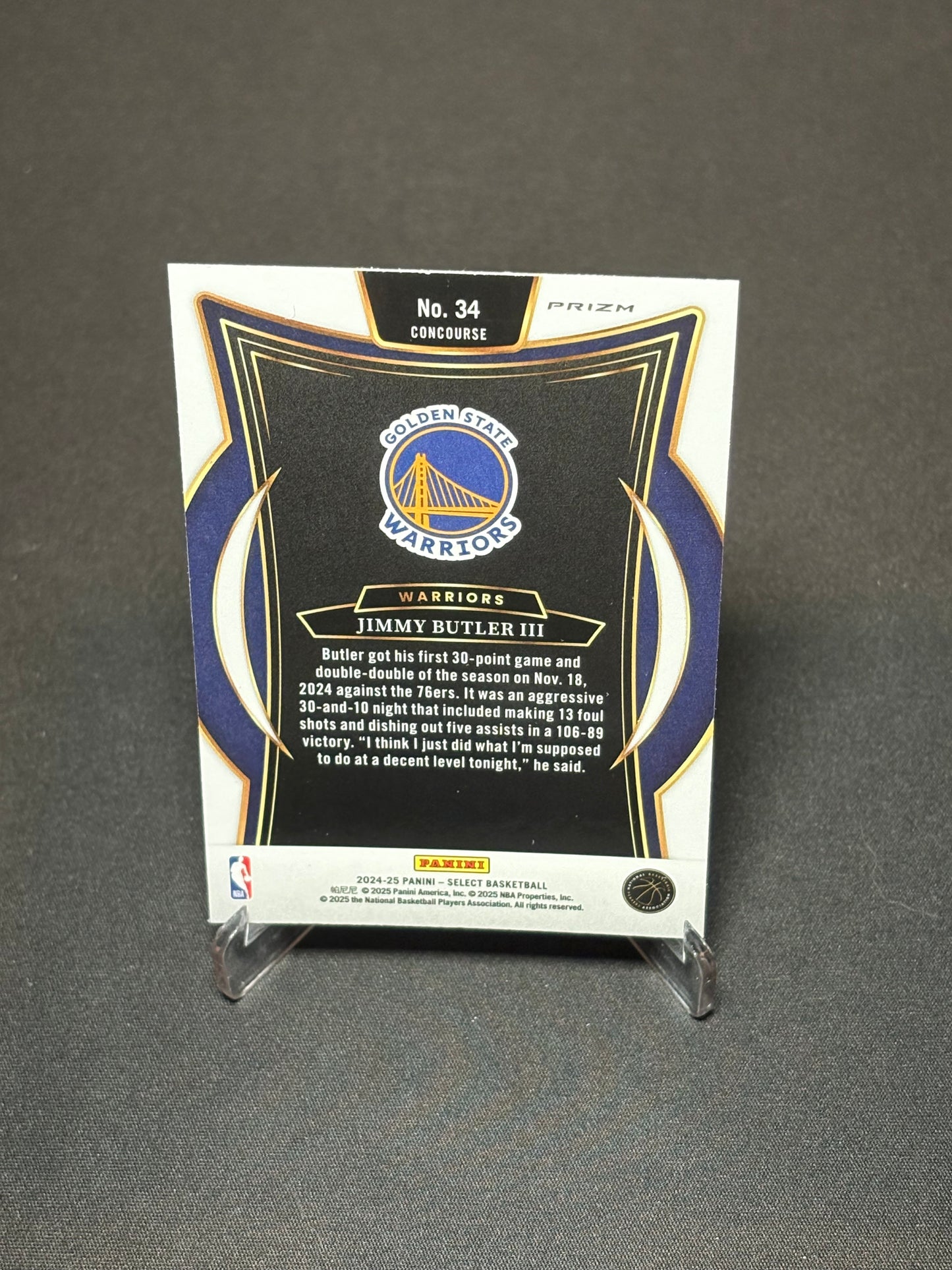 Jimmy Butler  III Panini Select 2024 "Red Cracked" Golden State Warriors
