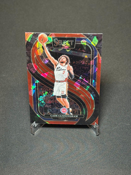 Cade Cunningham Panini Select 2024 "Premier Level Red Cracked" Detroit Pistons