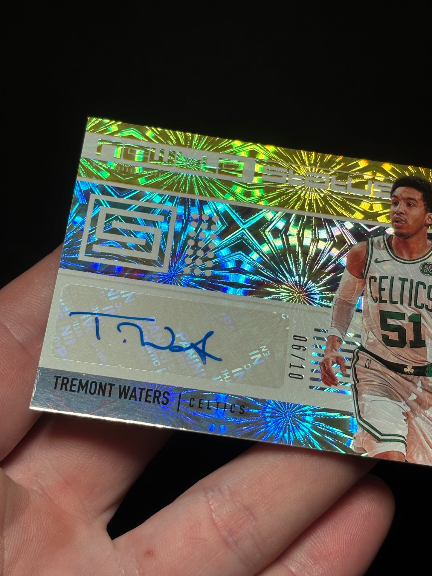 Tremont Waters RC Panini Status 2019-20 "Auto /10" Boston Celtics