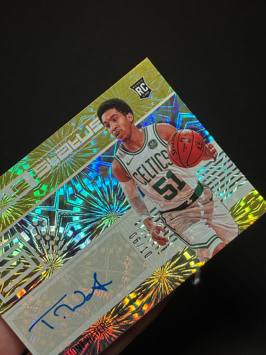 Tremont Waters RC Panini Status 2019-20 "Auto /10" Boston Celtics