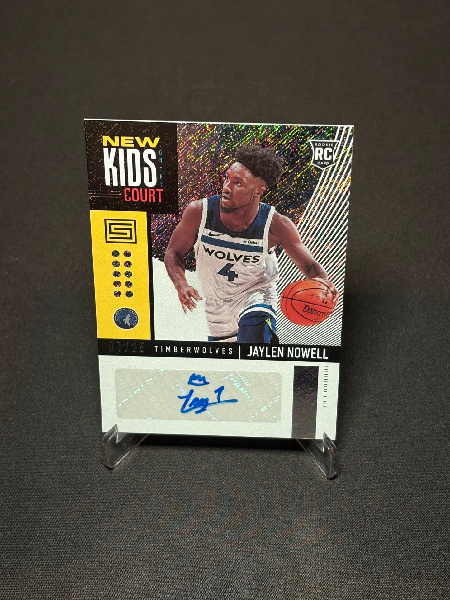Jaylen Nowell RC Panini Status 2019-20 "New Kids Court Auto /25" Minnesota Timberwolves
