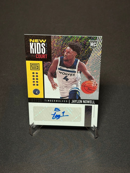 Jaylen Nowell RC Panini Status 2019-20 "New Kids Court Auto /25" Minnesota Timberwolves