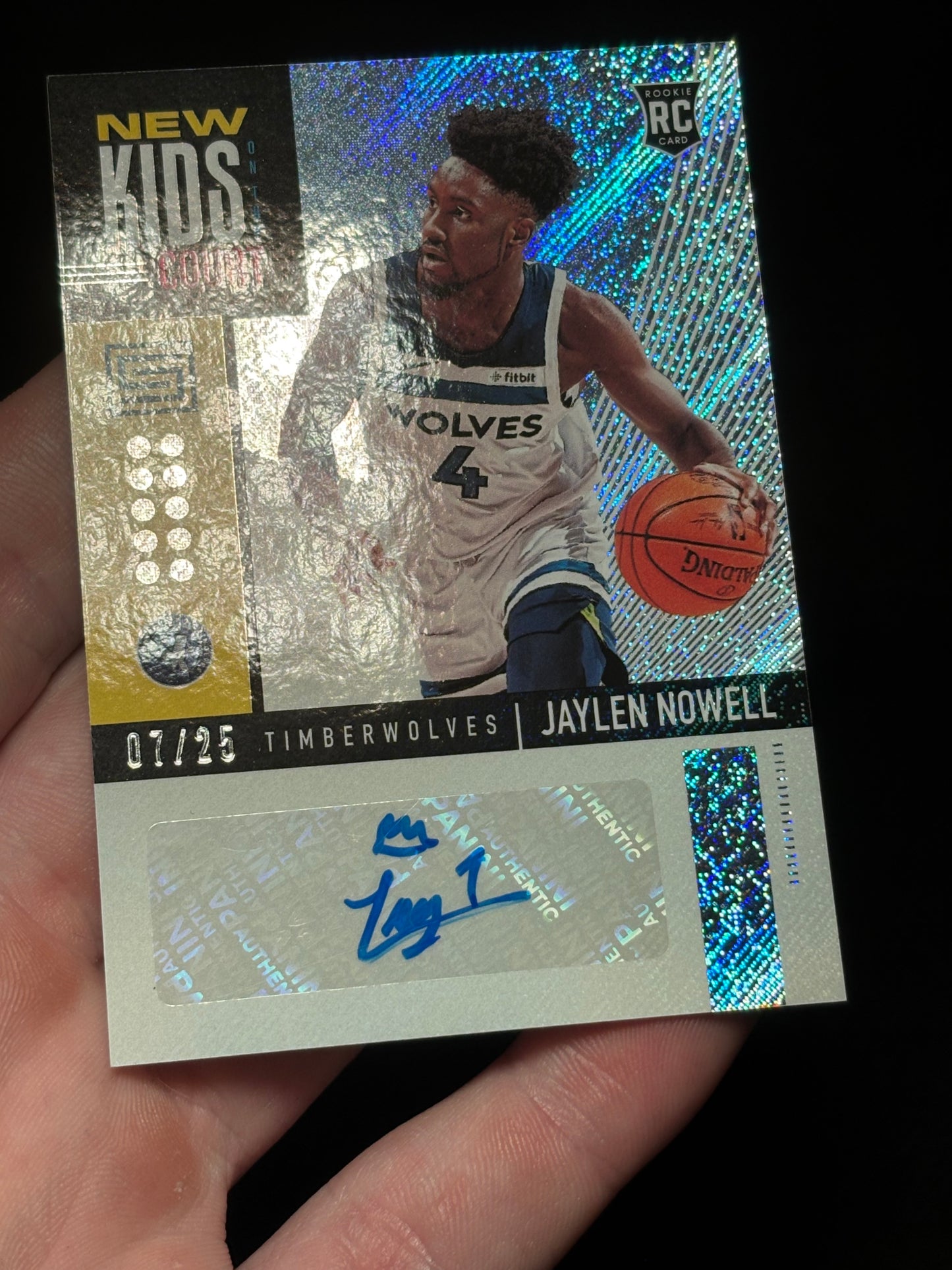 Jaylen Nowell RC Panini Status 2019-20 "New Kids Court Auto /25" Minnesota Timberwolves