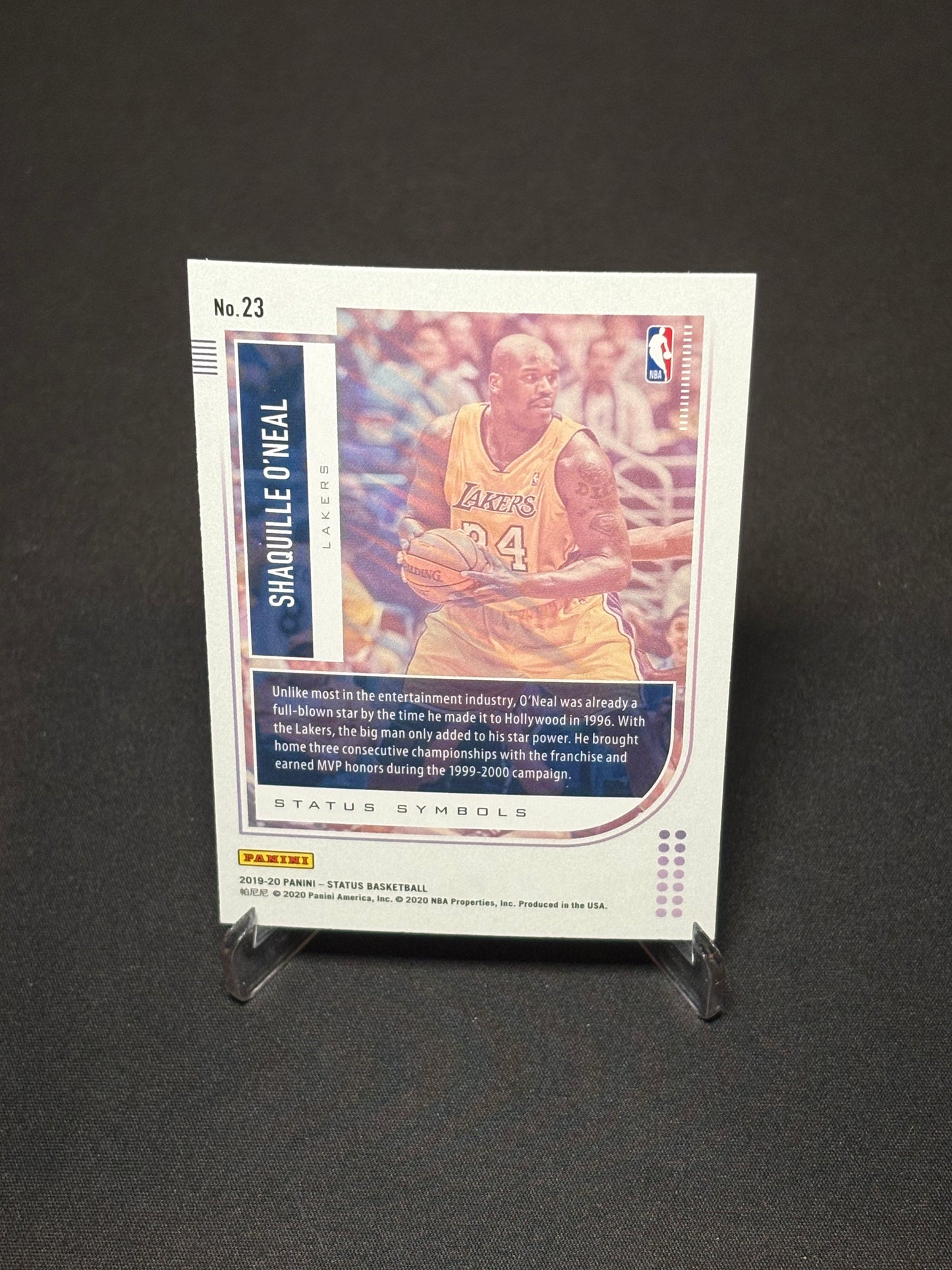 Shaquille O'Neal Panini Status 2019-20 "Red Status Symbols" L.A Lakers