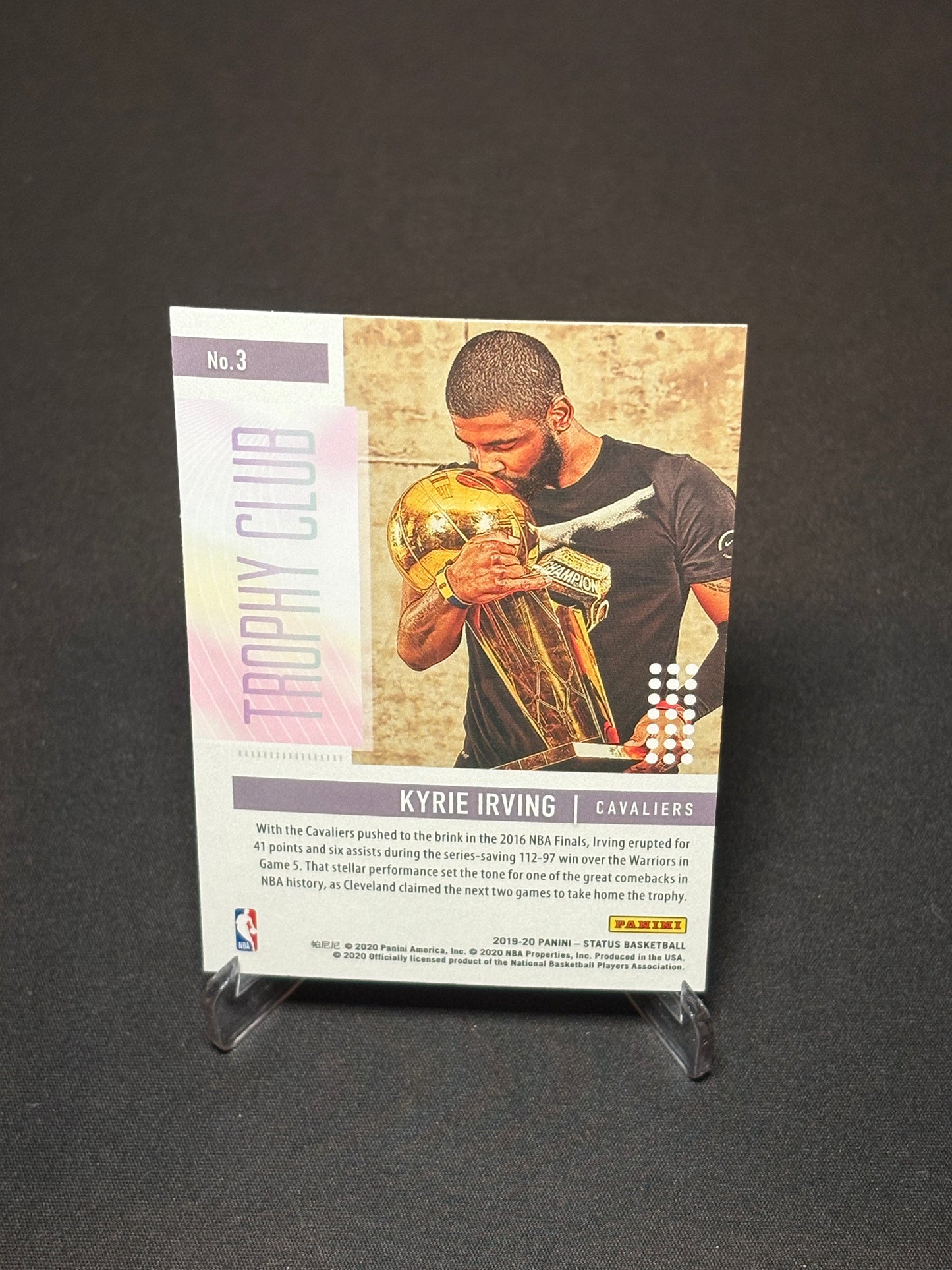 Kyrie Irving Panini Status 2019-20 "Trophy Club" Cleveland Cavaliers