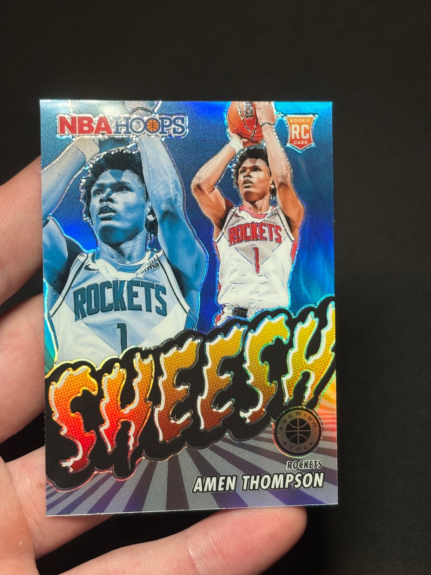 Amen Thompson RC Panini 2023 "Sheesh Silver" Houston Rockets