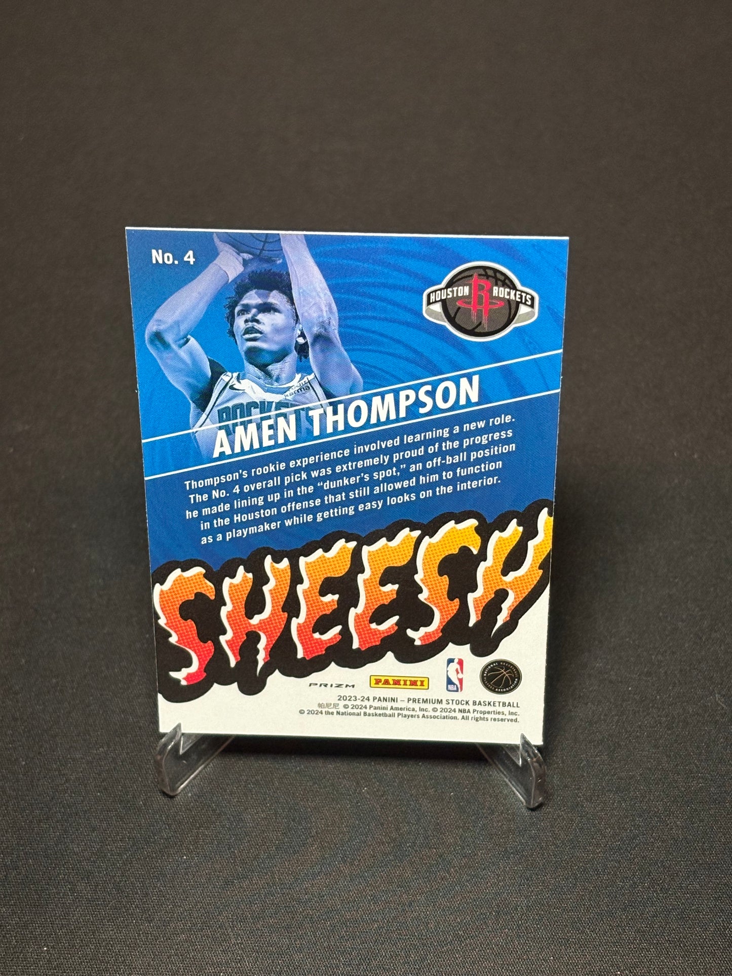 Amen Thompson RC Panini 2023 "Sheesh Silver" Houston Rockets