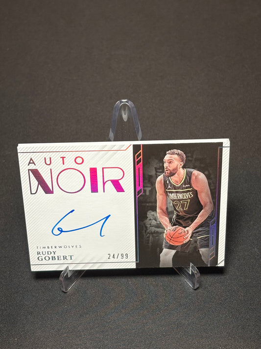 Rudy Gobert Panini Noir 2022 "Auto OnCard /99" Minnesota Timberwolves