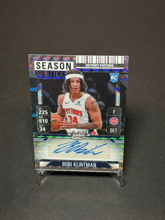 Bobi Klintman RC Panini Mosaic 2024 "Auto Season Ticket" Detroit Pistons