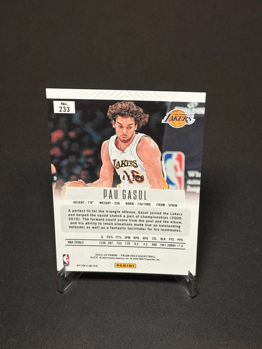 Pau Gasol Panini Prizm Deca "Red Prizm /199" L.A Lakers