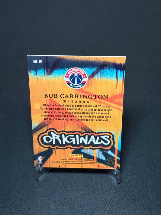 Bub Carrington RC Panini Origins 2024 "Originals" Washington Wizards